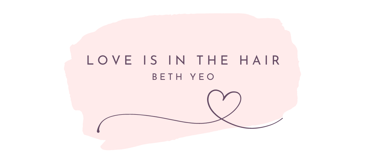 Love is in the Hair logo, website and branding completed by Cerys Codes